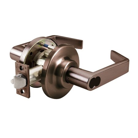Dorma Grade 1 Cylindrical Lock, 53-Entry, LR-Lever, Oil Rubbed Dark Bronze, 2-3/4 Inch Backset, Schlage C853-R-LRE-613